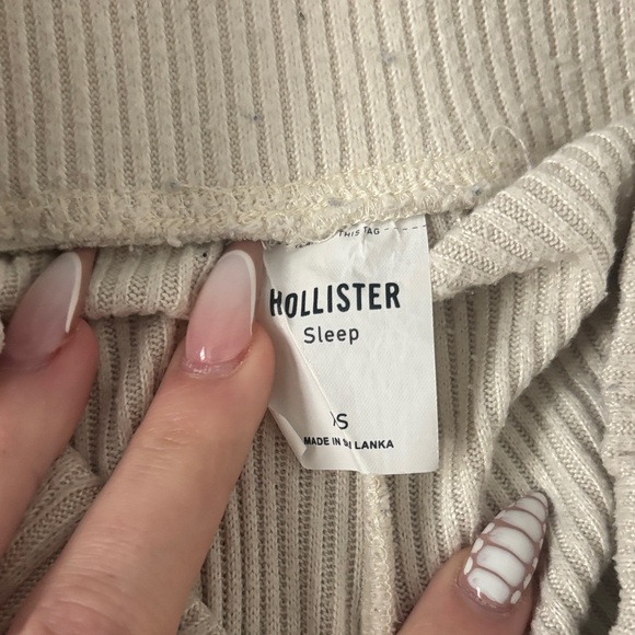 Low Rise Cream Ribbed Wide-Leg Pants - Picture 3 of 3